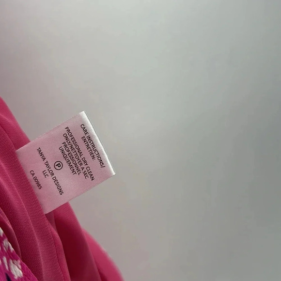 Tanya Taylor Carti Dress Ruffle Layered Midi Polka Dot Chiffon Silk Pink Size 4 - Picture 11 of 15